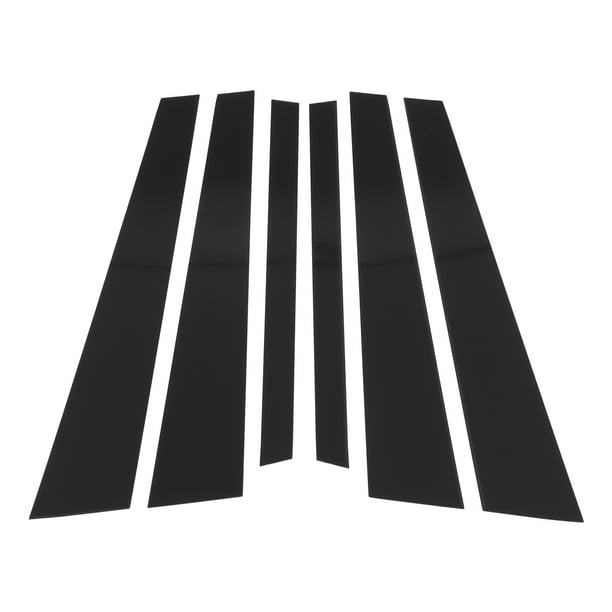 Moldura de Ventana del Pilar de la Puerta Unique Bargains para BMW 7-Series 1995-2001 Negro Frontal Trasero Izquierdo Derecho Sticker Antirrayaduras Pilares Cubierta Exterior de la Puerta 6 Pcs