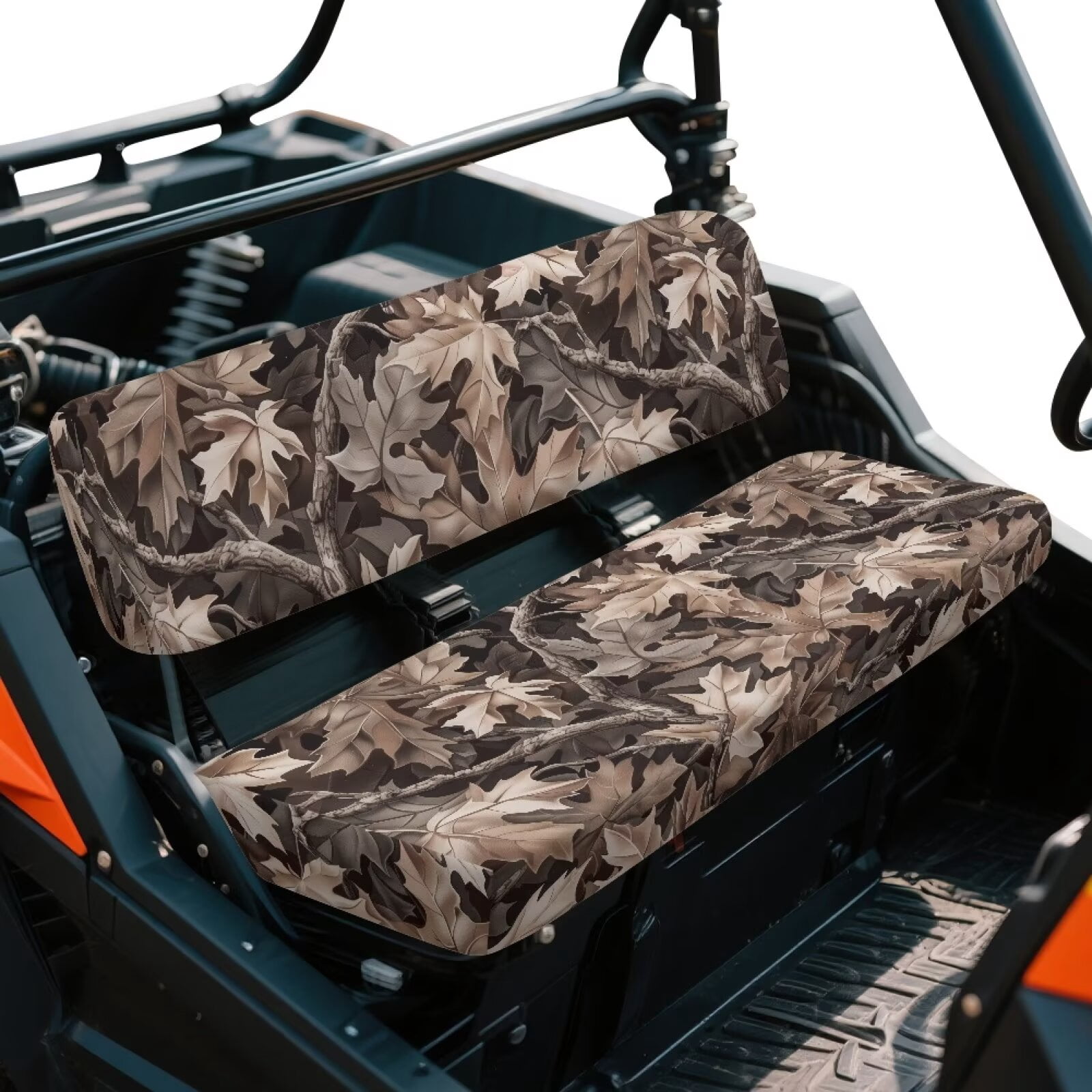 XYZCANDO Brown Camo Forest UTV Seat Covers Compatible with Kawasaki Mule 4000 Set of 2 Replacement UTV Seats Accessories Easy-Clean Bench Seat Covers Accessories Anti-Slip
