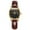 A Black, variant on Classic Leather Watches for Women, Business Dress Roman Arabic Numerals Ladies Watches, Waterproof Analog Quartz Womens Wrist Watches Brown Leather Strap Relojes para Mujer