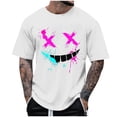 thumbnail image 1 of Men's Crew Neck T-Shirts Fast-Dry Printed Polyester, 3D Cut Round Neck Athletic Top for Gym, Running, Cycling & Casual, 1 of 1