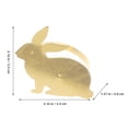 thumbnail image 2 of ETHZZLE 6Pcs Golden Zinc Alloy Napkin Rings Easter Bunny Shaped Decorative Napkin Holders, 2 of 8