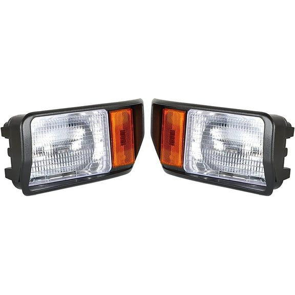 SEBLAFF Golf Cart Headlights Club Car DS Factory Size Replacement for Driver and Passenger Side 1993-up 101988001 101988002