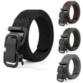 thumbnail image 1 of Mens Classic Black Buckle Nylon Waist Belts Husband Birthday Gift Sports One Piece Ajustable Waistband, 1 of 4