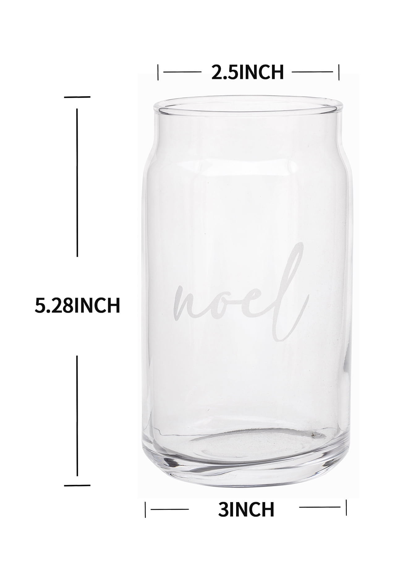 Holiday Time Noel Glass Beer 17oz