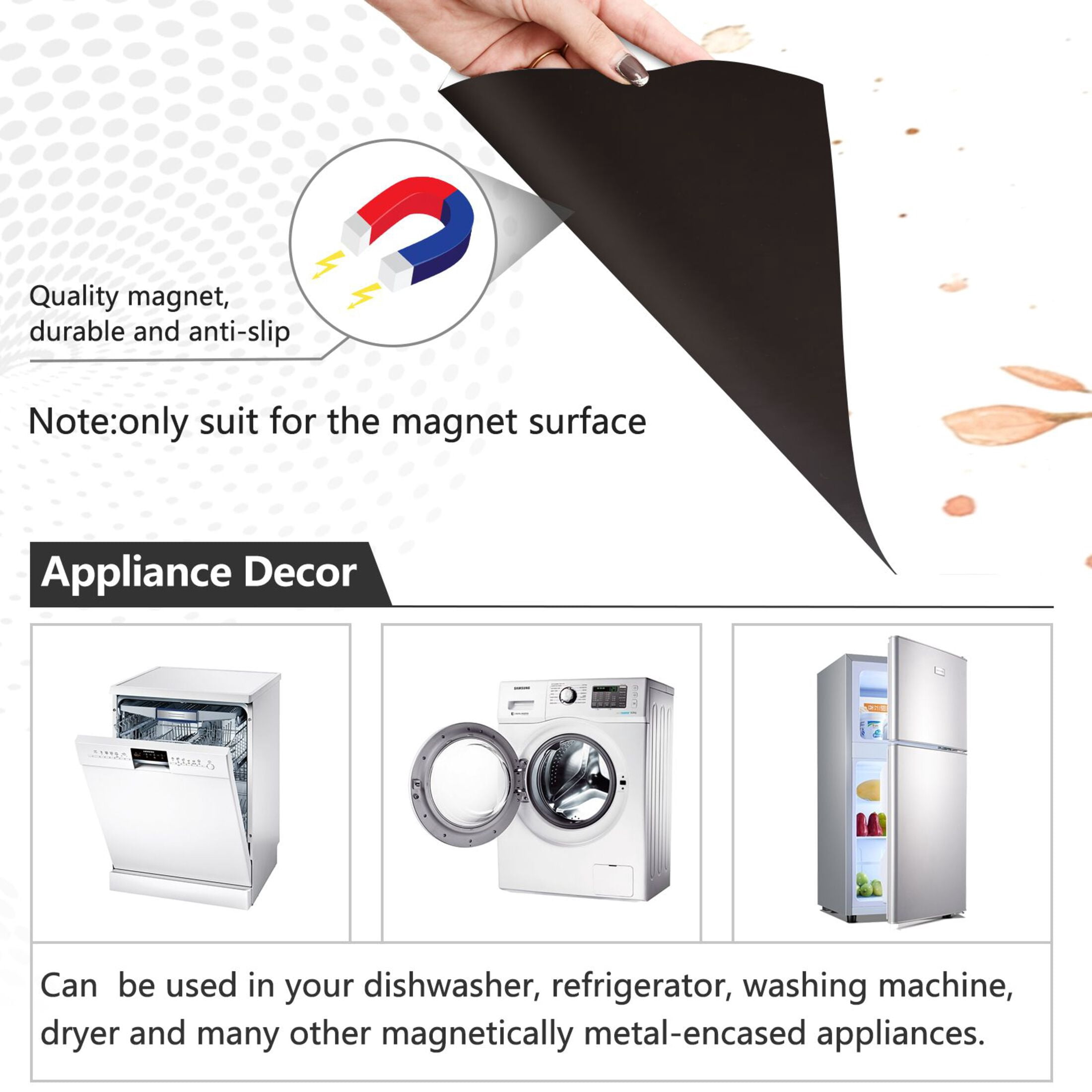 Dishwasher Magnetic Sticker 23x26 Inch Refrigerator Magnetic Sticker Washing Machine Magnetic Sticker Kitchen Panel Magnetic Sticker Home Decor Cute Cartoon Orange Bird