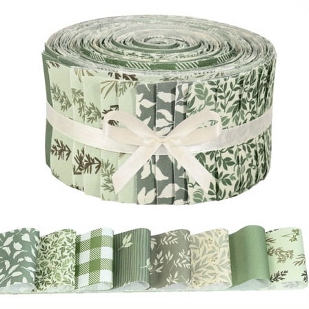 40Pcs Jelly Roll Fabric Strips for Quilting and Sewing, 2.6" x 20" Precut Fabric for DIY Crafting, Spring Series
