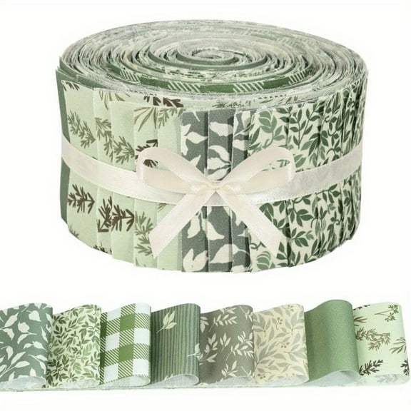 40Pcs Jelly Roll Fabric Strips for Quilting and Sewing, 2.6" x 20" Precut Fabric for DIY Crafting, Spring Series
