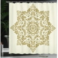 thumbnail image 3 of Ambesonne Star Mandala Shower Curtain, Classical Flower Motif, 69"Wx70"L, Beige Cream, 3 of 4
