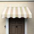 thumbnail image 2 of Awntech 4.38 Ft San Francisco Closed-Sided Fixed Awning Canopy (52.5in x 24in x 42in), Linen/White Stripe, 2 of 4