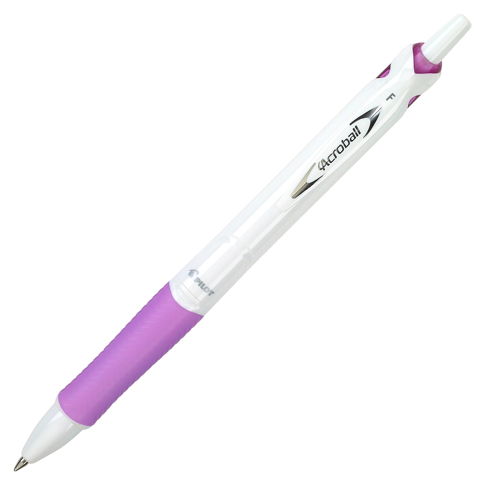 Pilot Acroball PureWhite Advanced Ink Pens, Fine Point (0.7 mm), Black Ink, 12 Count