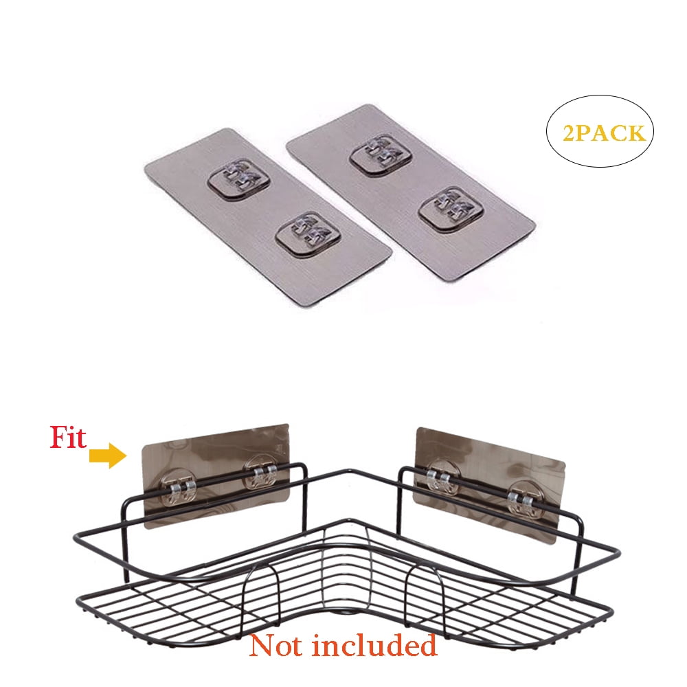 2 Pack Adhesive Replacement Shower Shelf Powerful Suction Strips 