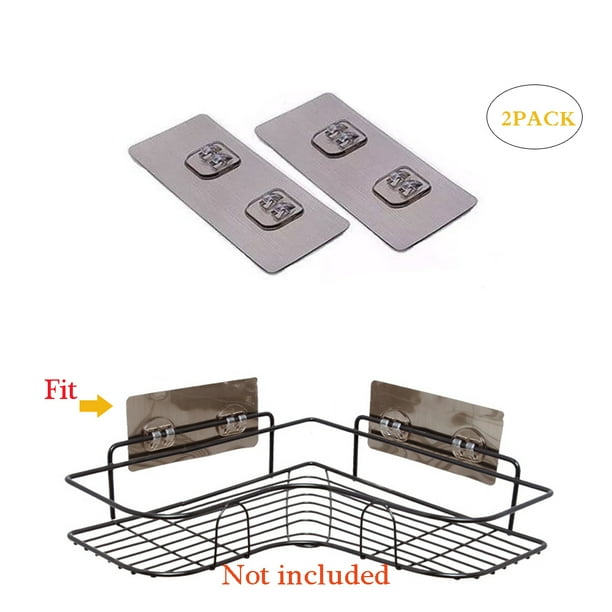 2 Pack Adhesive Replacement Shower Shelf Powerful Suction Strips ...