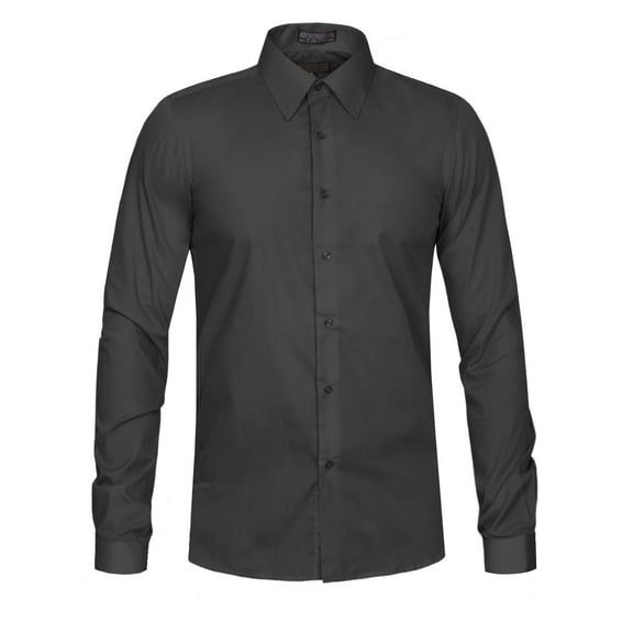 J. METHOD Men's Classic Slim Fit Button Down Long Sleeve Solid Color Dress Shirts S-2XL [NEMT104]