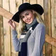 thumbnail image 5 of Tickled Pink Women's Navy Willa Colorblock Cableknit Scarf, 5 of 8
