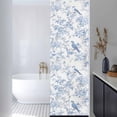 thumbnail image 3 of Blue White Flowers Window Privacy Film, Spring Summer Floral Botanical Static Cling UV Sun Blocking Heat Control Window Tint Day and Night, Non-Adhesive One Way Windows Privacy Cover 17.7''x78.7'', 3 of 7