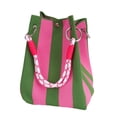 thumbnail image 2 of Deago Women Mini Knit Tote Bag Striped Crochet Bucket Handbag Small Purse Vacation Lightweight Beach Bag Travel Weekend, 2 of 9