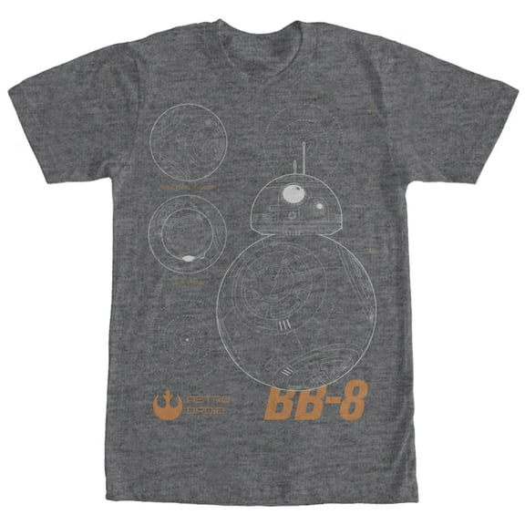 Men's Star Wars The Force Awakens BB-8 Graphic Graphic Tee Charcoal Heather X Large