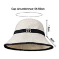 thumbnail image 3 of Wide Brim Anti-UV Cotton Linen Big Visors Breathable Fisherman Cap Fisherman's Hat Beach Cap Sun Hat Bucket Hat PINK, 3 of 8