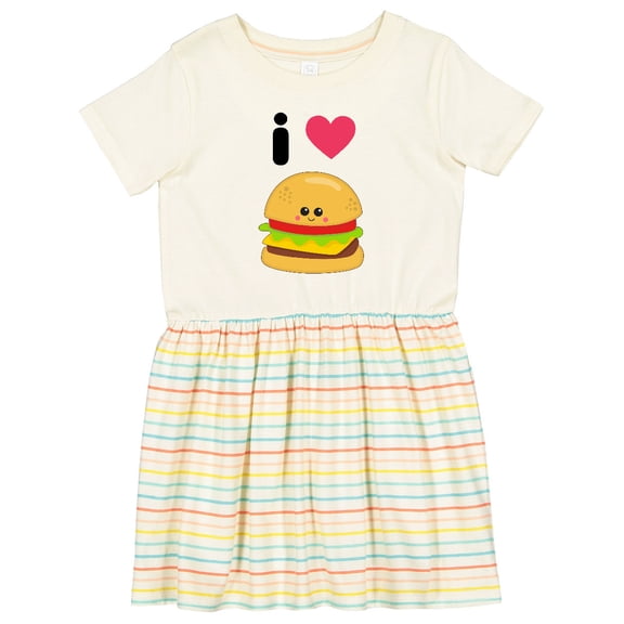 Inktastic I Love Cheeseburgers Girls Toddler Dress