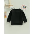 thumbnail image 4 of Bagilaanoe Toddler Baby Girl Boy Casual Sweatshirt Long Sleeve Letter Print Pullover 6M 12M 18M 24M 3T 4T Kids Fall Loose Tee Tops, 4 of 9