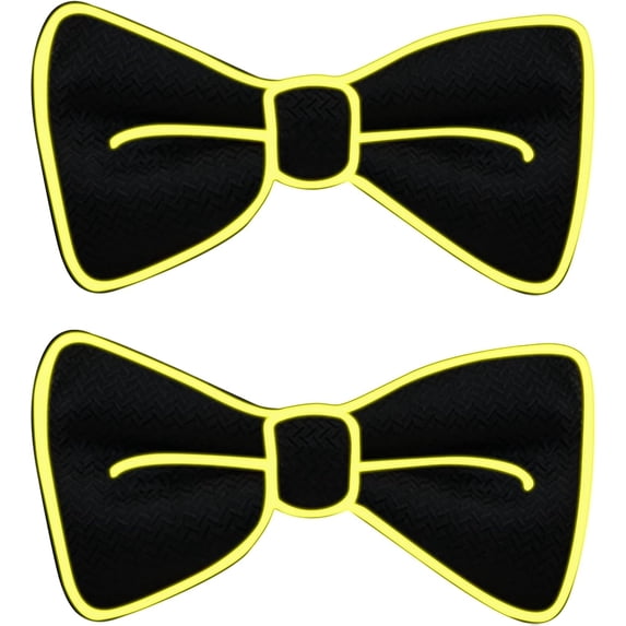 LINLIN 2 Pcs LED Bow Tie Light Up Bow Tie LED Bow Tie Adjustable Light Up Bow Tie, Novelty Bow Tie Party Glowing LED Tie