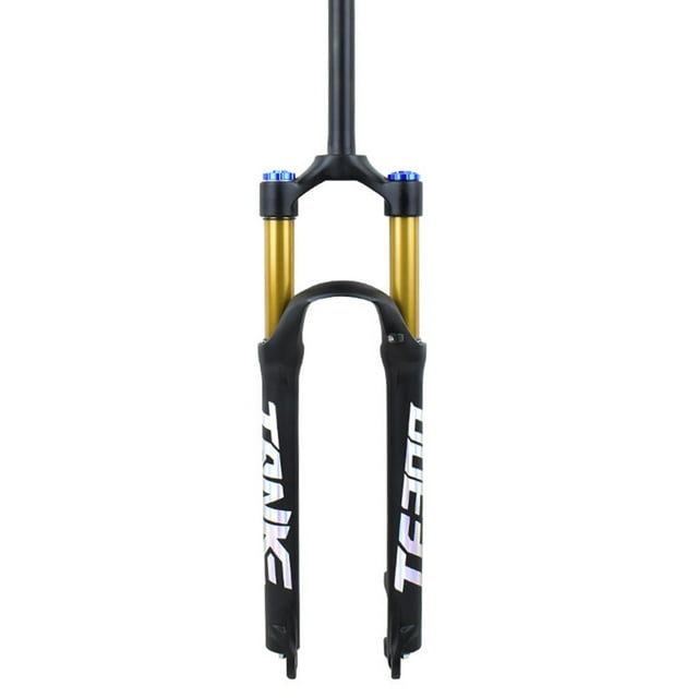 TANKE Aluminum Alloy Mountain Bike Front Fork with Air Pressure Shock Absorption, 29-Inch Straight Shoulder Gold Tube, Lightweight and Durable Design for Enhanced Riding Experience