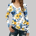thumbnail image 7 of Women's Fashion Slim Fit V-Neck Long Sleeve Striped Pullover Top for Casual Outfits, 7 of 7