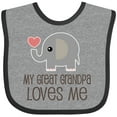 thumbnail image 3 of Inktastic Great Grandpa Loves Me Boys or Girls Baby Bib, 3 of 4