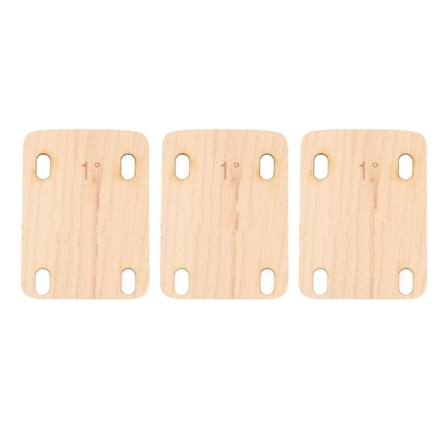 Electric Guitar Neck Shim Maple Wood Neck Shim Spacer Instrument Accessory for Replacement 3pcs 1°
