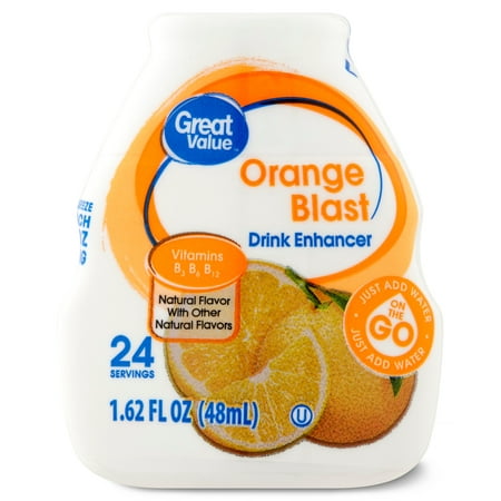 Great Value Liquid Drink Enhancer, Orange Blast, 1.62 Fl Oz