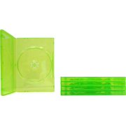 5 Empty Standard Xbox 360 Translucent Green Replacement Games Boxes / Cases