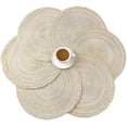 thumbnail image 3 of Round Placemats, Set Of 6 Round Woven Placemats, Heat-resistant,beige, 3 of 5