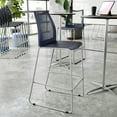 thumbnail image 3 of Flash Furniture Navy Stack Bar Stool with Air-Vent Back and Gray Powder Coated Sled Base, 3 of 11
