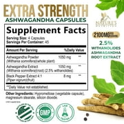 Ashwagandha Supplements - Premium Ashwagandha Capsule for Women & Men, Natural Antioxidant Support Ashwa Root Extract, Extra Strength Calm Support with Black Pepper, Vegan - USA Bottled, 180 Capsules