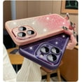 thumbnail image 2 of Luxury  Shockproof Glitter Clear Soft Phone Case for iPhone 14 11 13 12 Pro Max X XS 7 8 Plus Lens Camera Protector Transparent Cover (White Blue,for iPhone 11), 2 of 10