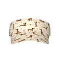thumbnail image 2 of Kdxio Heart Dachshund Print Sun Visor Hat Golf Visor Adjustable Velcro Outdoor Sports Cap for Men Women, 2 of 7