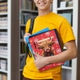 thumbnail image 5 of HELLHERO Tote Bags Book Storage Bag Polyester Fabric Book Protection Easy Carry Book Case with Handle Storage & Portability, Highland Cow, 5 of 8
