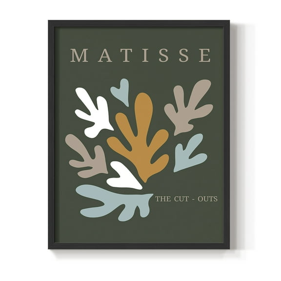 Matisse CDIII in Black Solid Wood Framed Print No Nail Hanging