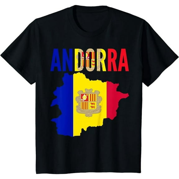 Andorran - Andorra Country Map Flag T-Shirt