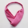 thumbnail image 3 of Korean Style Satin Headband for Everyday Home and Casual Wear — Soft Elastic Hair Band for Washing Face and Bathing, Hot Pink, 3 of 3