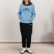 thumbnail image 3 of Gibobby Conjuntos de sudadera con bloques Conjunto de dos piezas con sudadera con capucha y manga larga con estampado de para mujer(Azul,G), 3 of 5