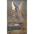 thumbnail image 2 of Adolphe Léon Willette 10x14 Gold Ornate Wood Frame and Double Matted Museum Art Print Titled - To Bonaparte. Sign of the Lempereur House, Formerly Rue Bonaparte. (1902), 2 of 4