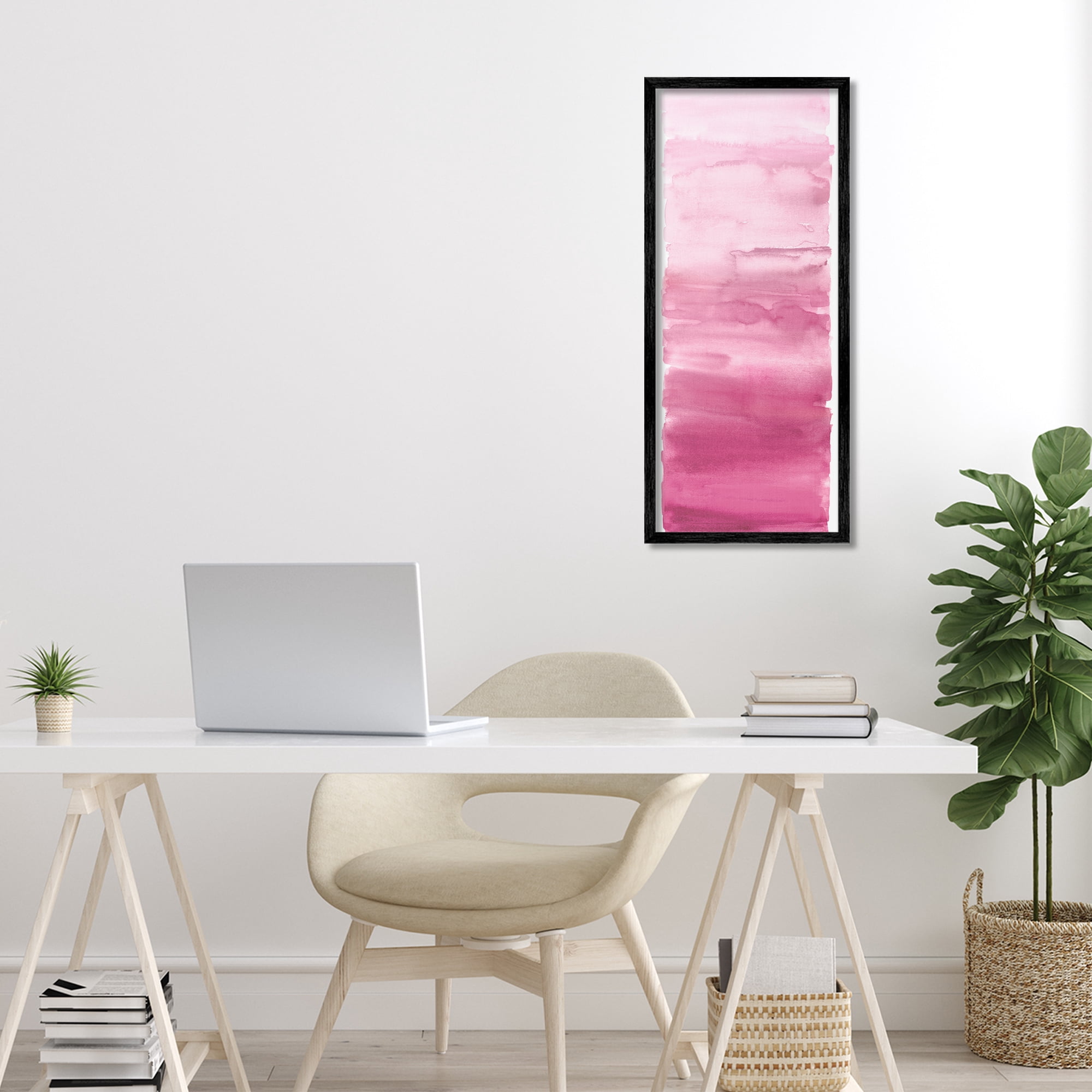 Stupell Industries Blush Blend Gradient Black Framed Giclee Art, design by Allie Corbin