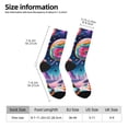 thumbnail image 2 of Fuzoiu Colorful Donut Print Athletic Crew Socks for Men & Women,Casual Crew Socks,Above Ankle Crew Socks for Business, Casual, 2 of 6