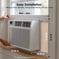 thumbnail image 3 of SIMZLIFE 8,000 BTU Window Air Conditioner, Cools Up To 350 Sq Ft, 4 Cooling Modes, Remote Control, White, 3 of 9