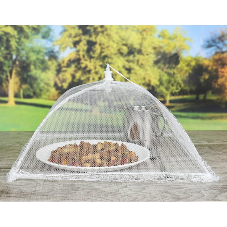 Chef Craft Classic Plastic Picnic Food Tent 12 by 12 inch Diameter White