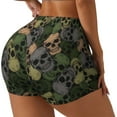 thumbnail image 2 of Kdxio Camouflage Skulls Print Workout Shorts for Women Seamless Soft Smooth Gym Yoga Scrunch Active Shorts, 2 of 9