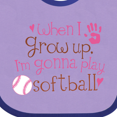 thumbnail image 4 of Inktastic Future Softball Player Girls Girls Baby Bib, 4 of 4