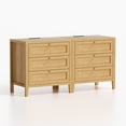 thumbnail image 6 of Joyyskill 2-Piece Farmhouse Nightstands, 3 Drawers with Charging Station, Tall Wide Bedside Table, Natural Oak, 6 of 6