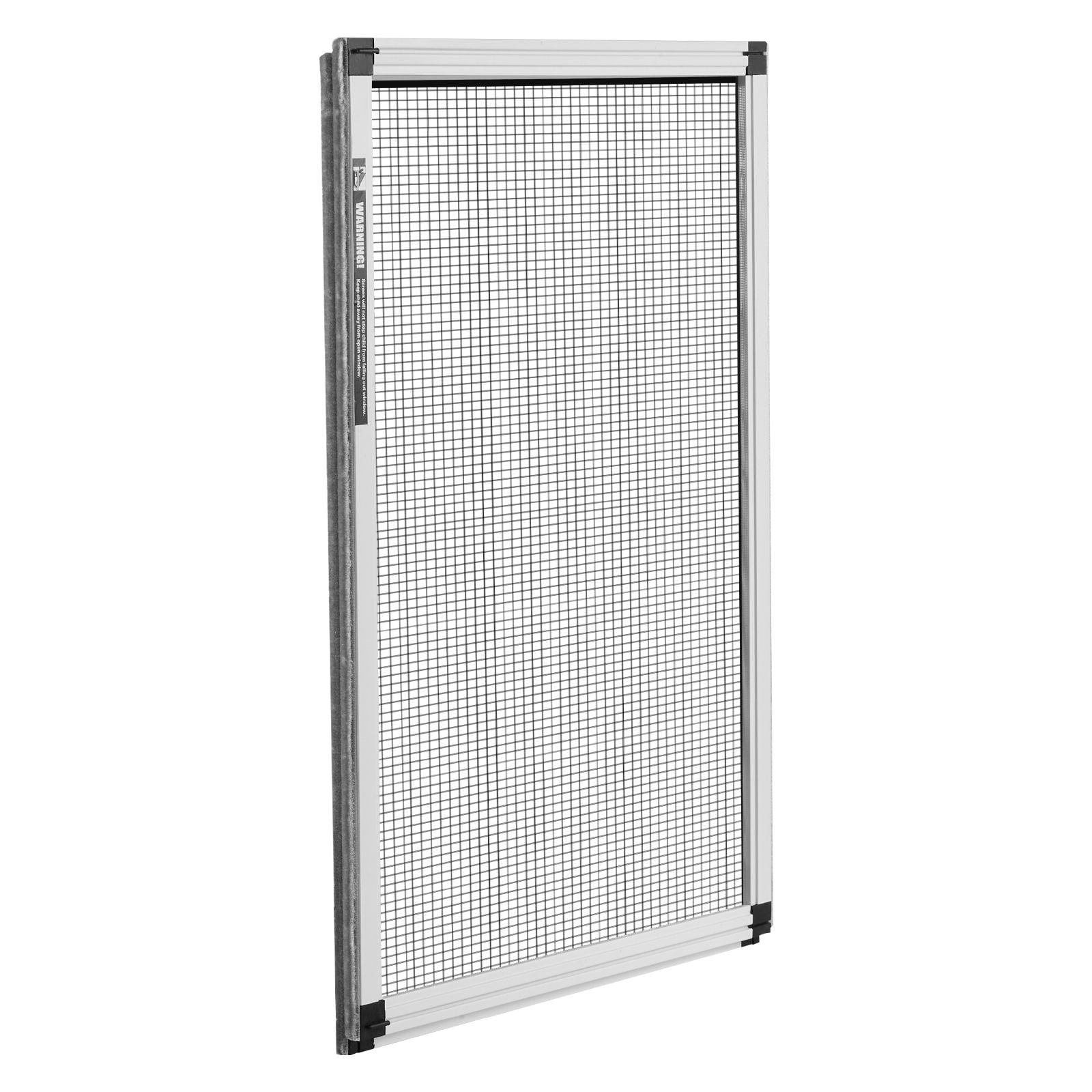 Adjustable Window Screen 21-40x15 Inch, Expandable with Rust-Proof Metal Tracks, Fiberglass Mesh, Felt Edges for Seal, No-Drill Installation for Home Windows